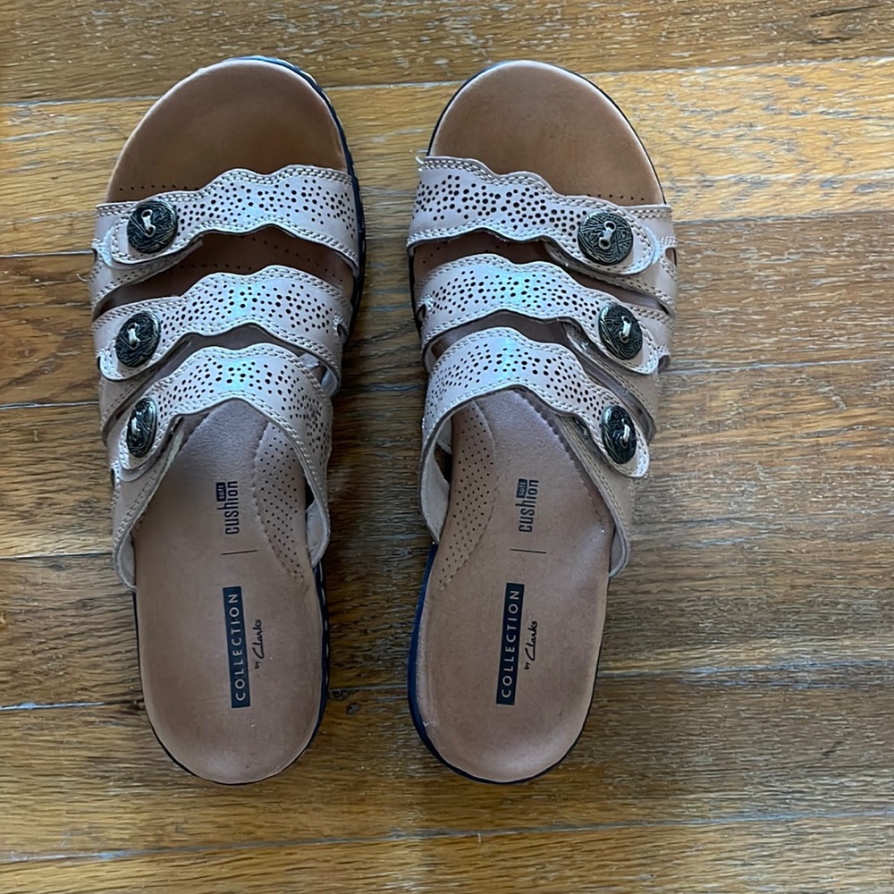 Clarks slip on sandal